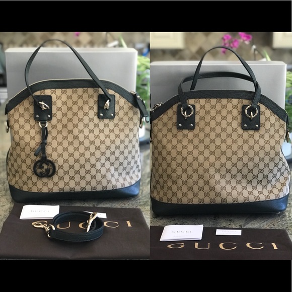 🔥SOLD🔥 GUCCI Guccissima GG leather trim Satchel - Picture 2 of 8
